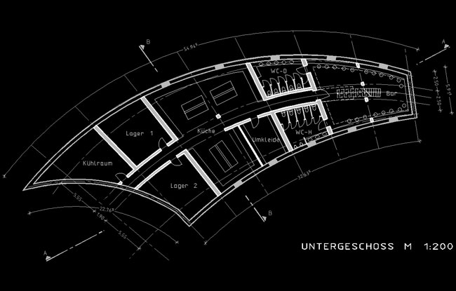 Die Beziehung zwischen Architektur und Essen - Untergeschoss